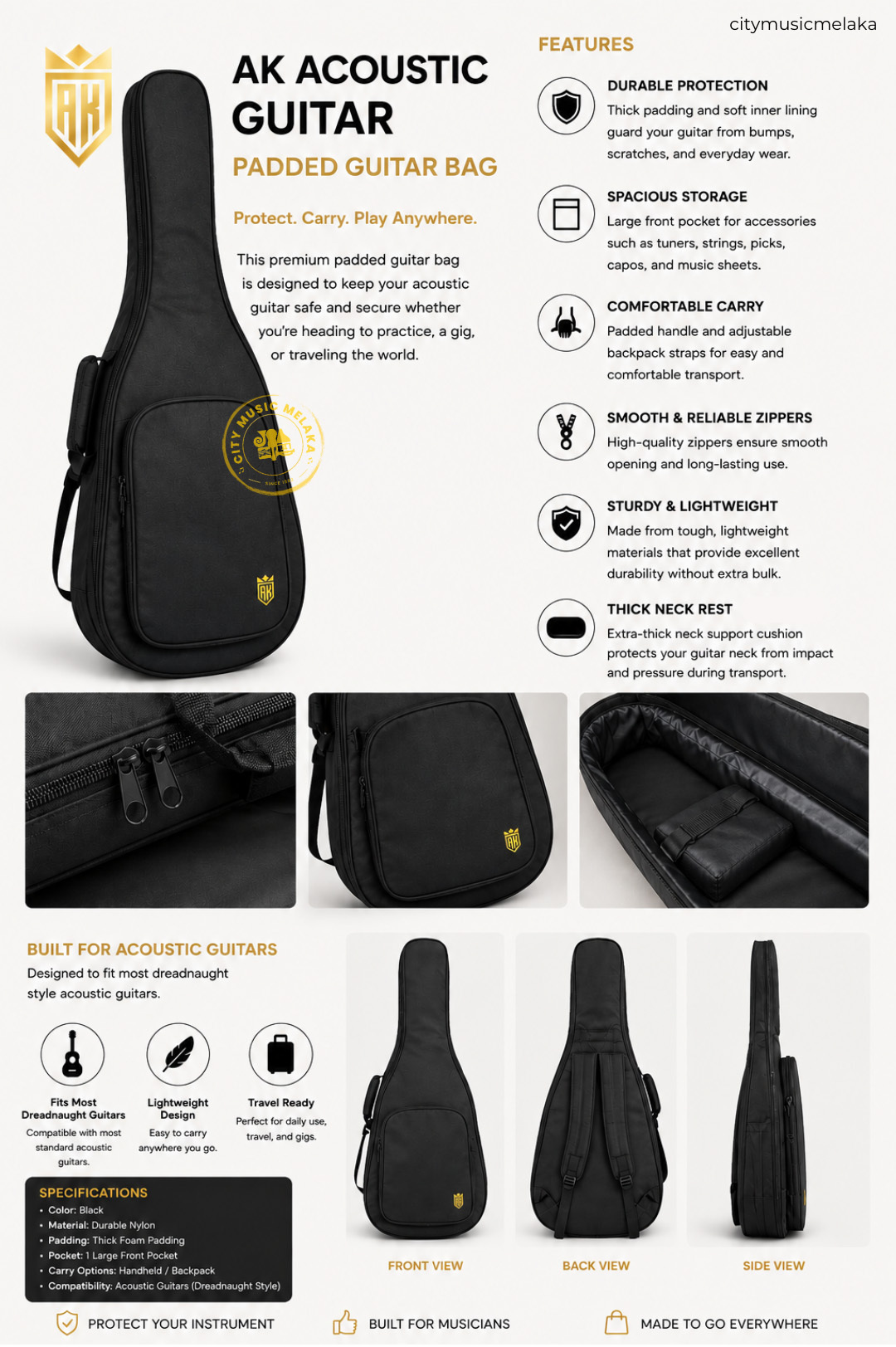 Acoustic gig bag