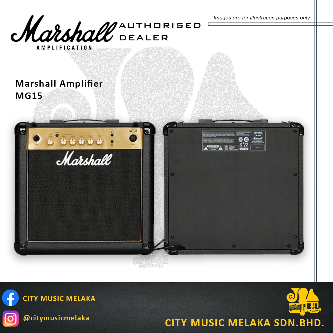 Marshall MG15G Gold Series 15W Guitar Combo Amplifier – City Music Melaka