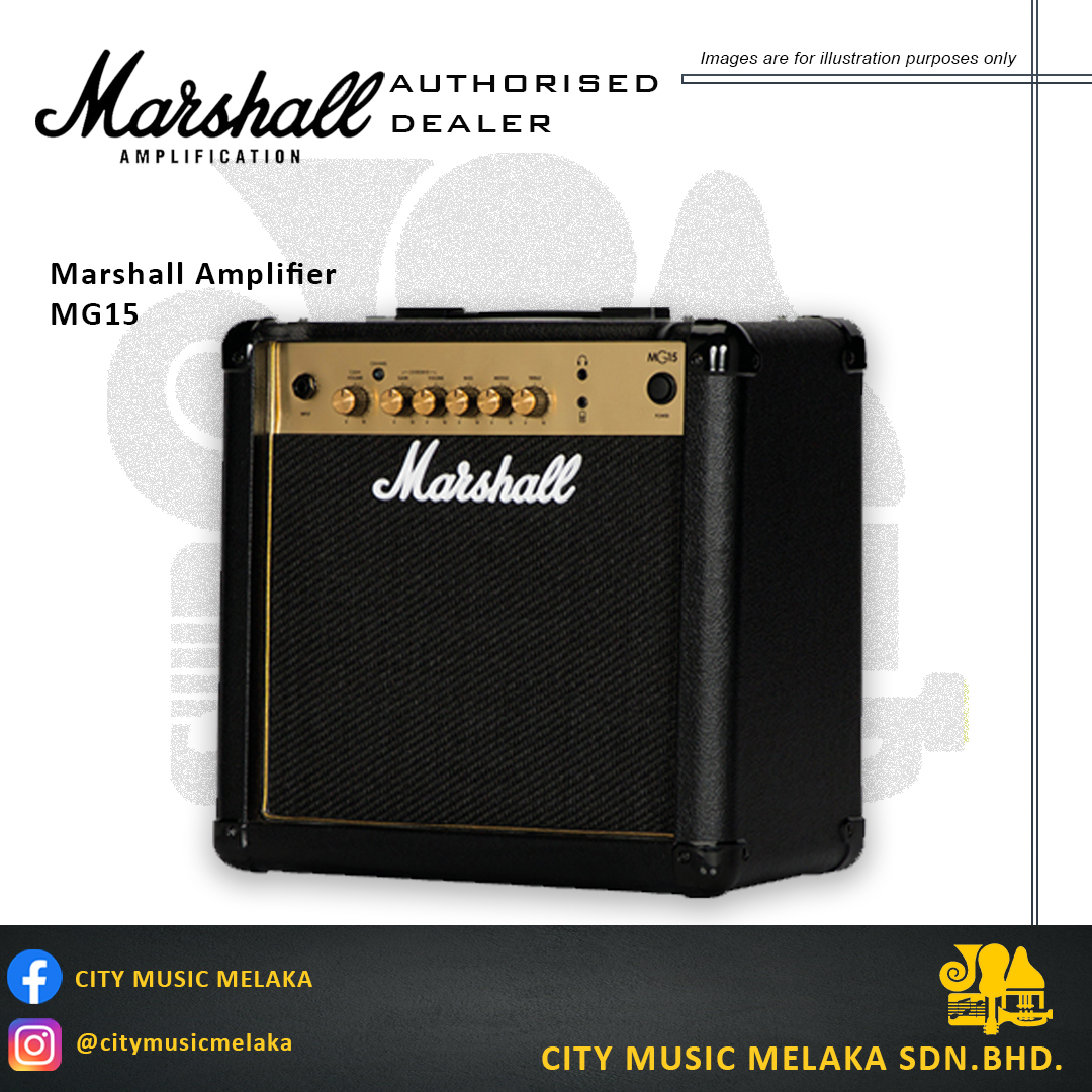 Marshall MG15G Gold Series 15W Guitar Combo Amplifier – City Music Melaka