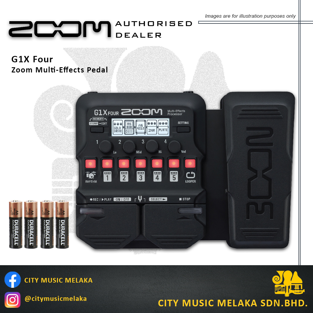 Zoom G1X Four Multi Effect Pedal Processor – City Music Melaka