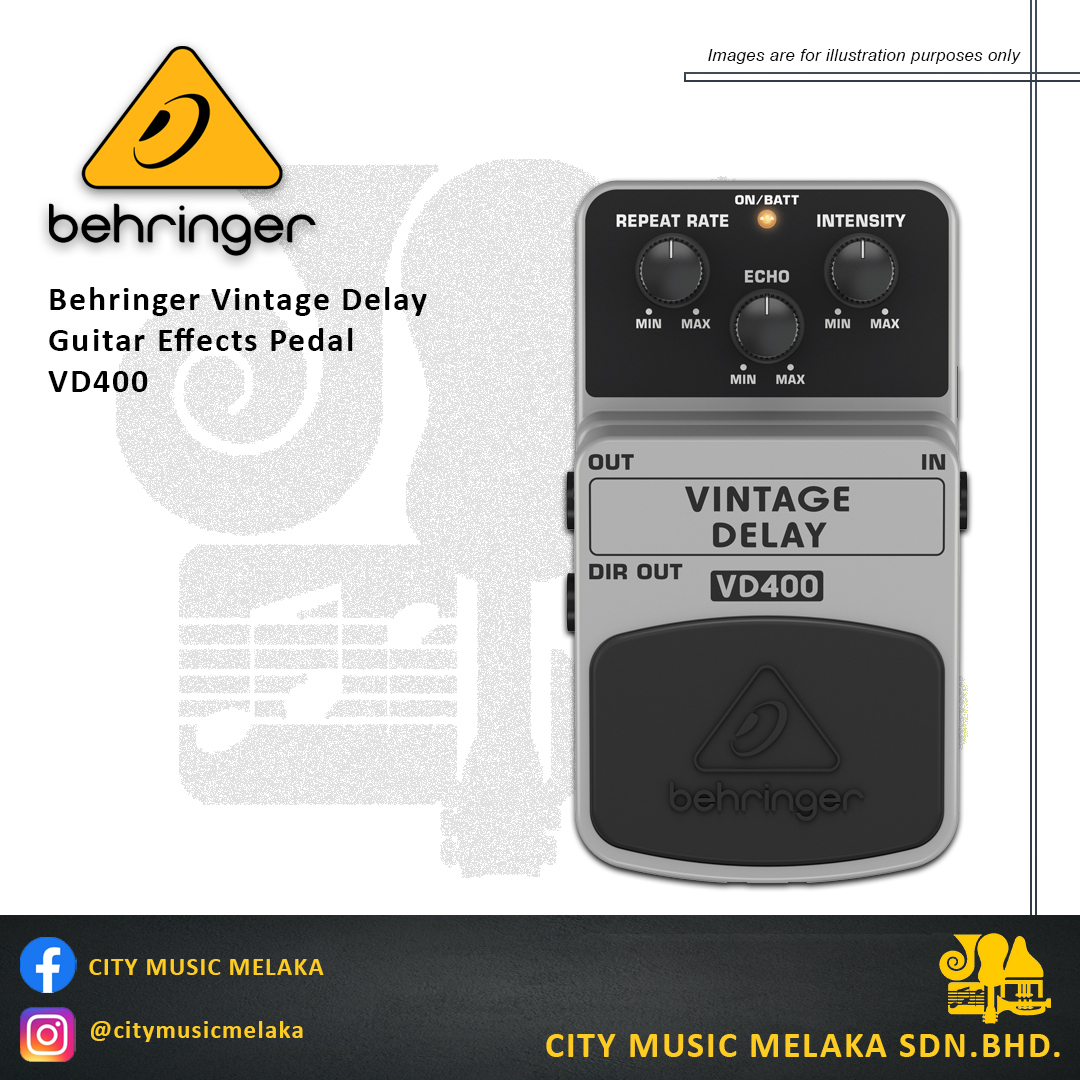 Behringer VD400 Vintage Delay Guitar Effects Pedal – City Music Melaka