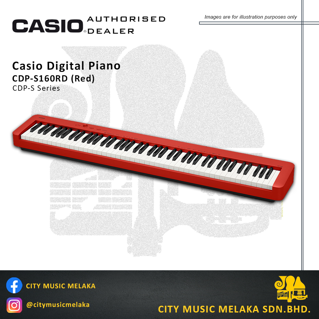 Casio CDP-S160RD 88 Keys Digital Piano EDU Package – City Music Melaka