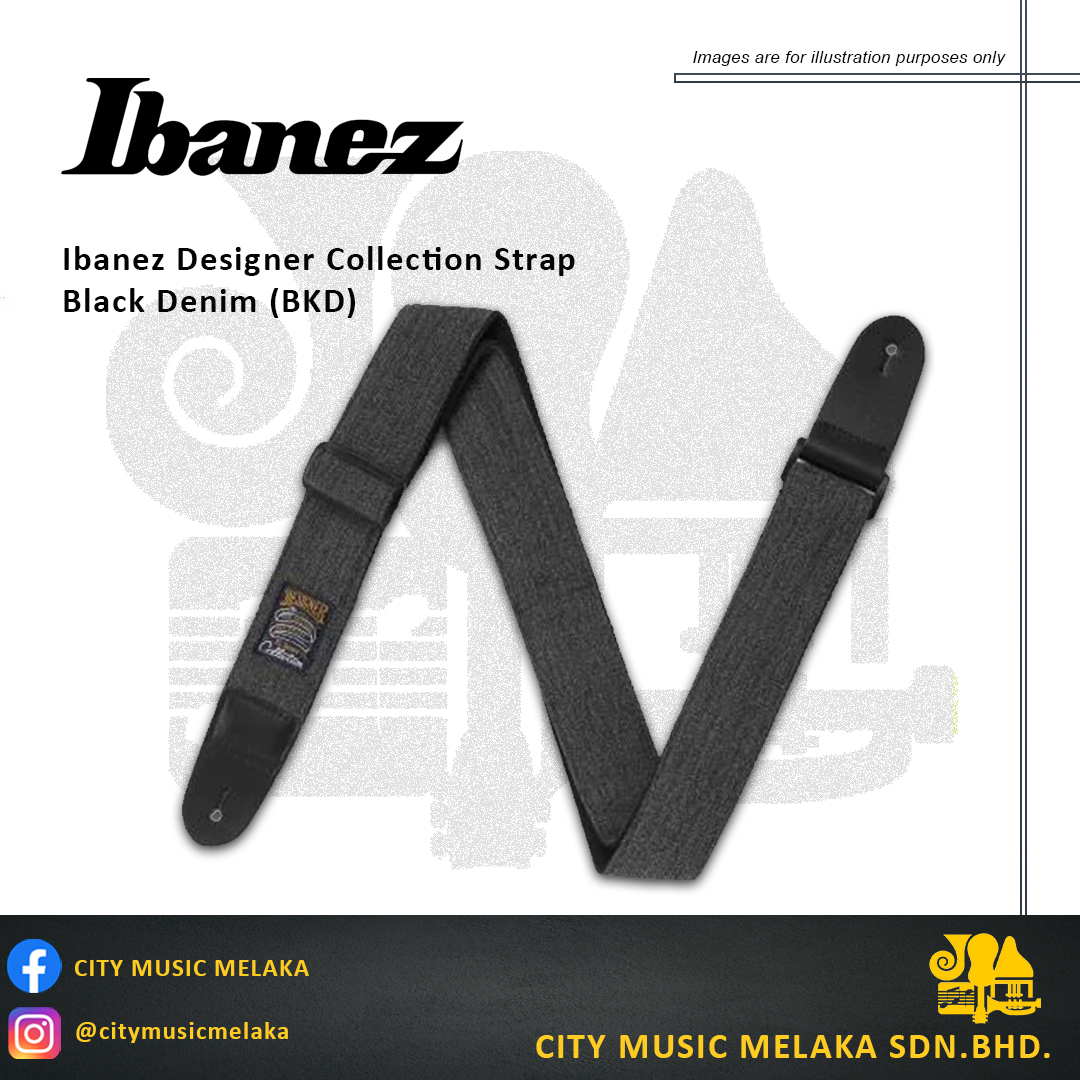 Ibanez Designer Strap - Black Denim.jpg