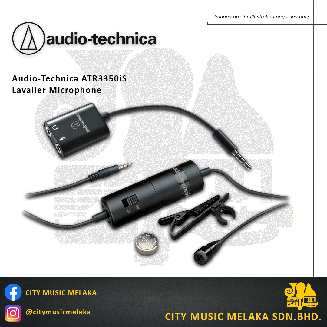 Audio-Technica ATR3350iS Omnidirectional Lavalier Microphone – City Music  Melaka