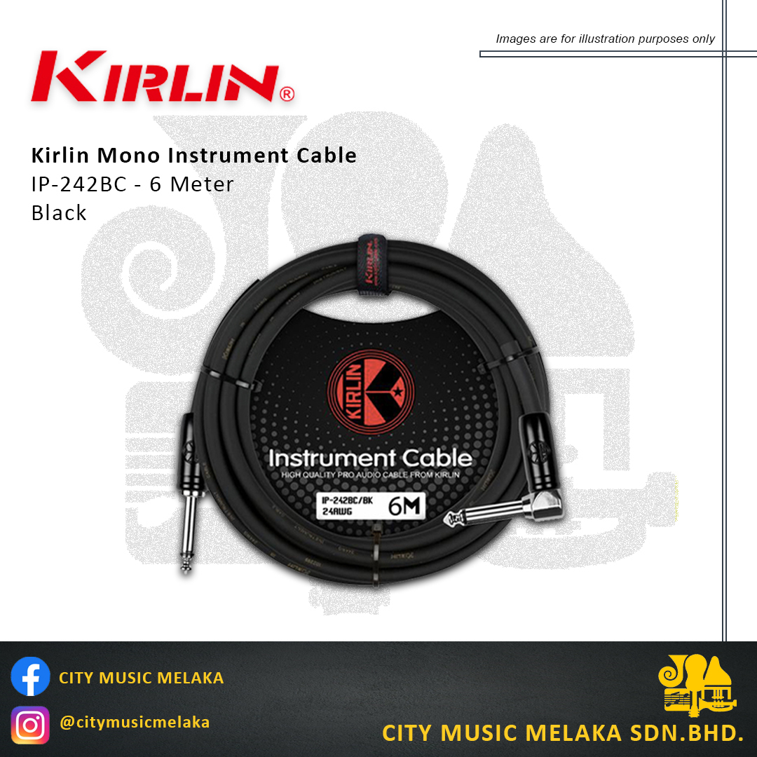 Kirlin Instrument Cable 6M_BK