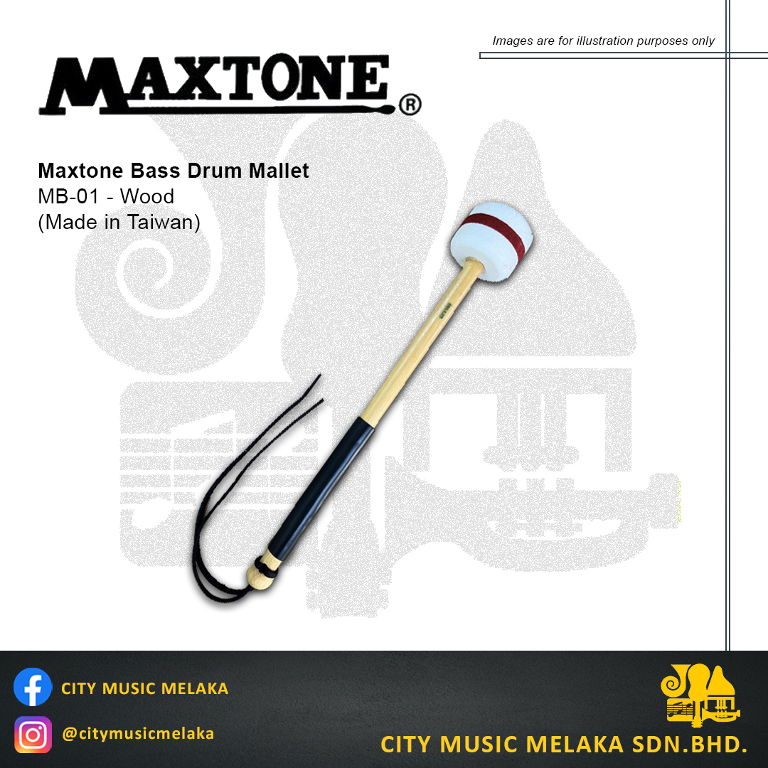 Maxtone Bass Drum Mallets_Wood