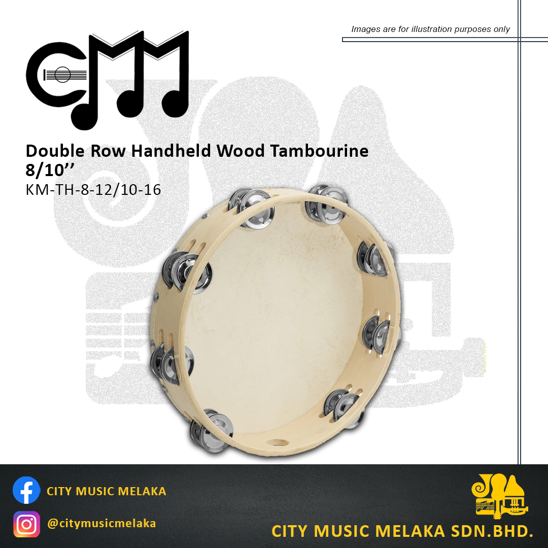 CMM School Percussion - Double Row Wooden Tambourine