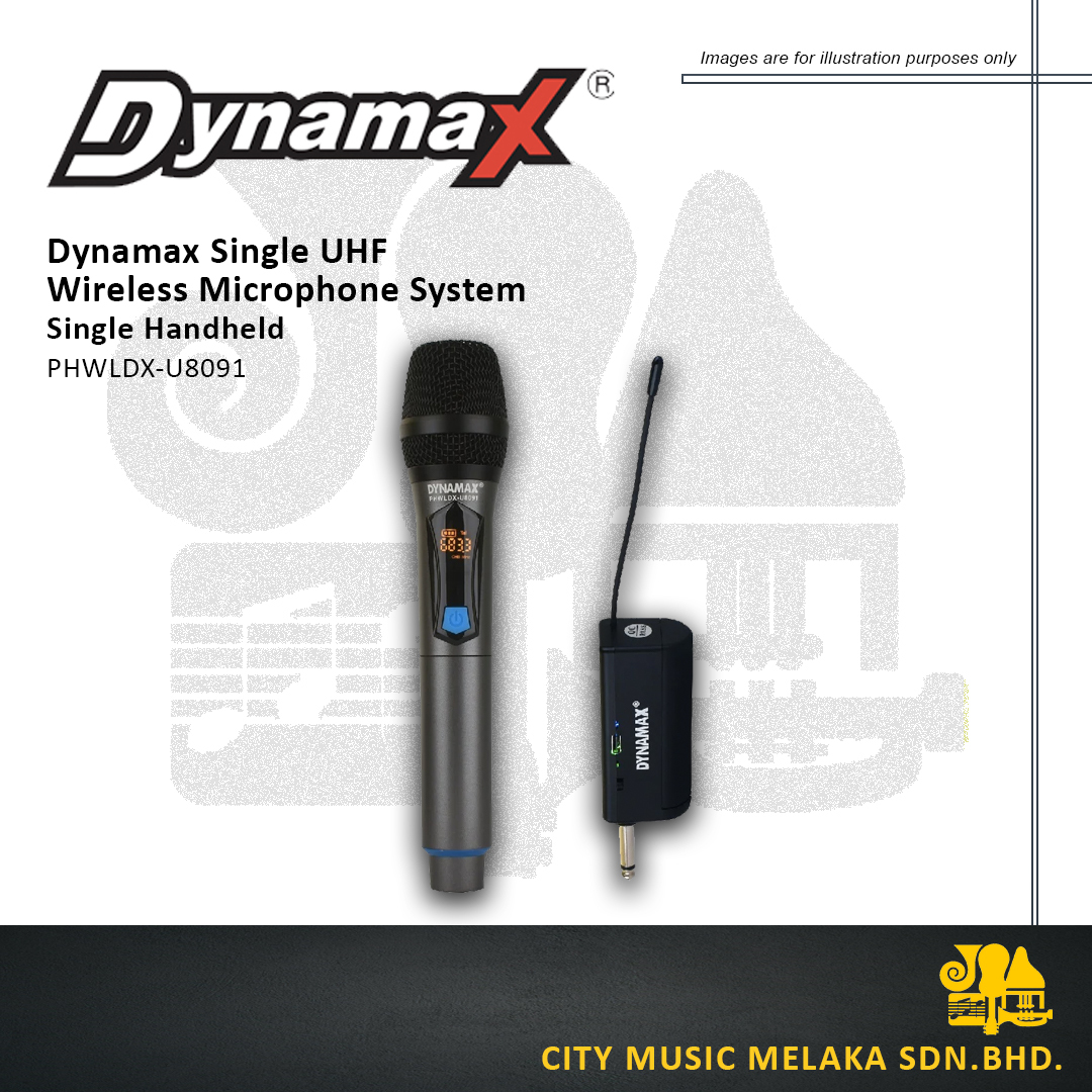 Dynamax (U8091) Single UHF Wireless Microphone System - The Guitar