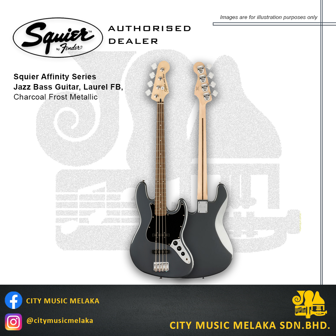 Affinity Jazz Bass, Charcoal Frost Metallic - 3