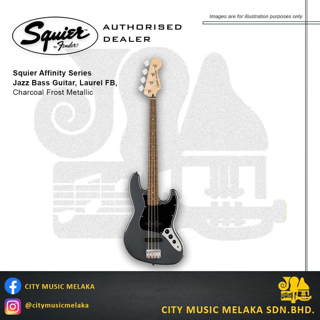 Affinity Jazz Bass, Charcoal Frost Metallic