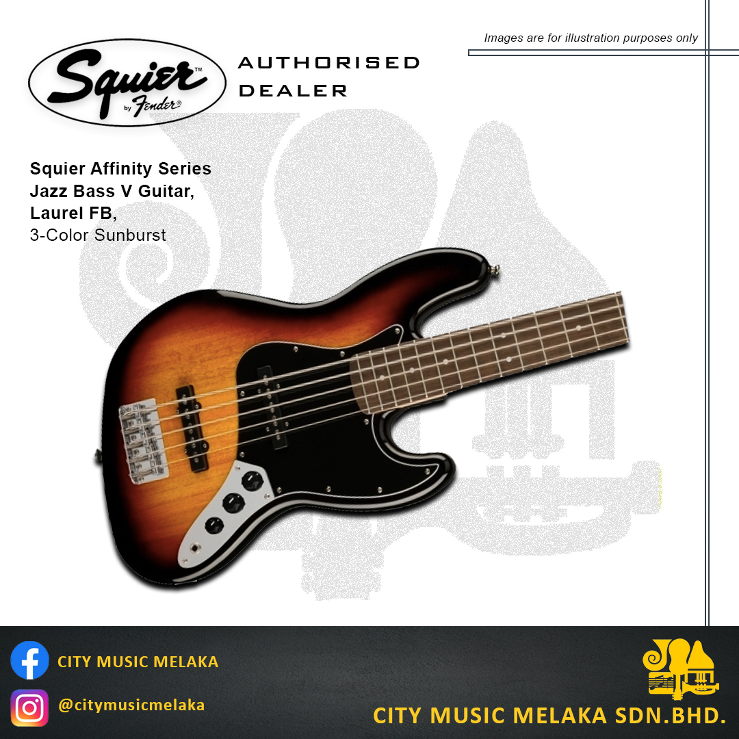 Affinity Jazz Bass V Guitar - Sunburst - 3