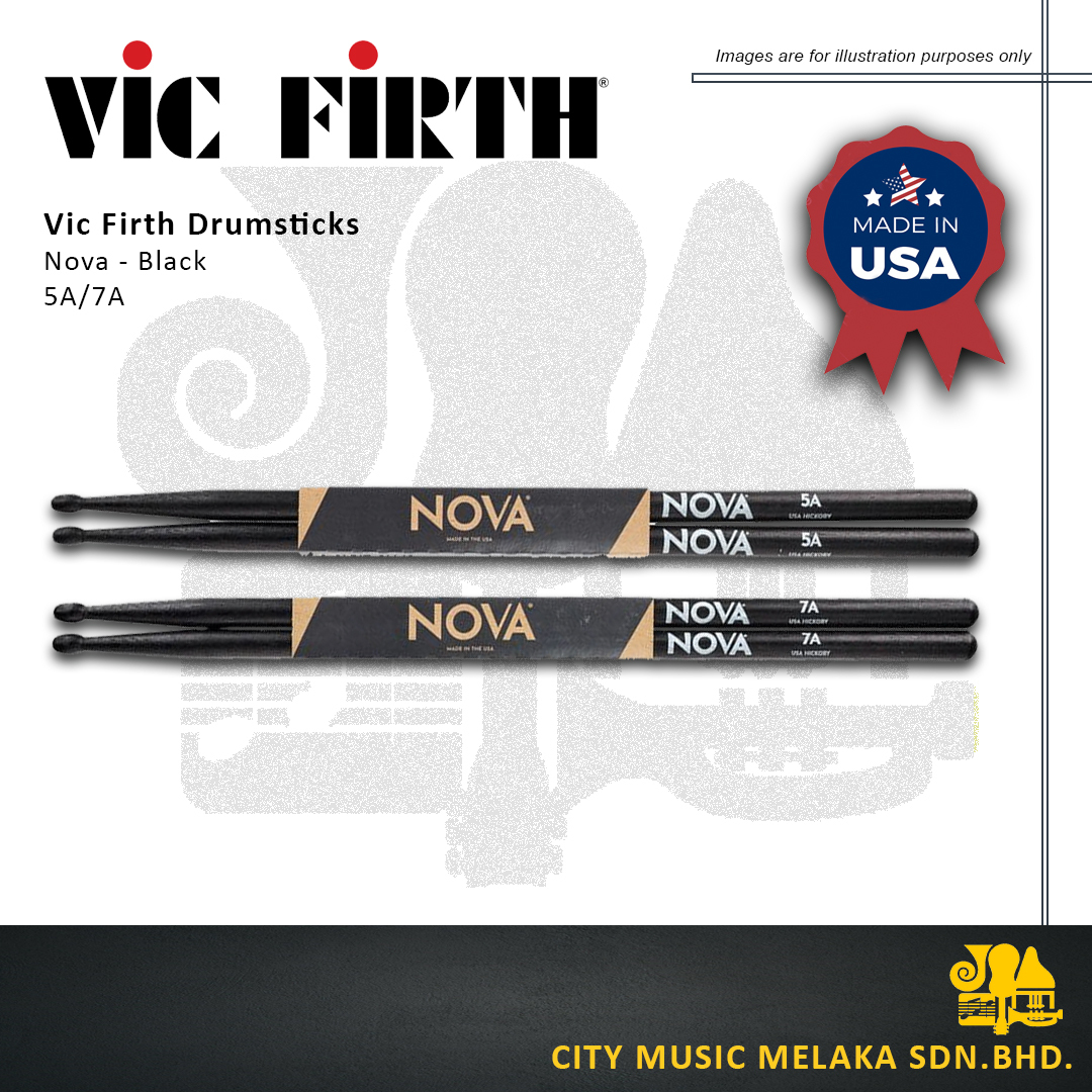 Vic Firth Nova Drumstick 5AB 7AB - Black