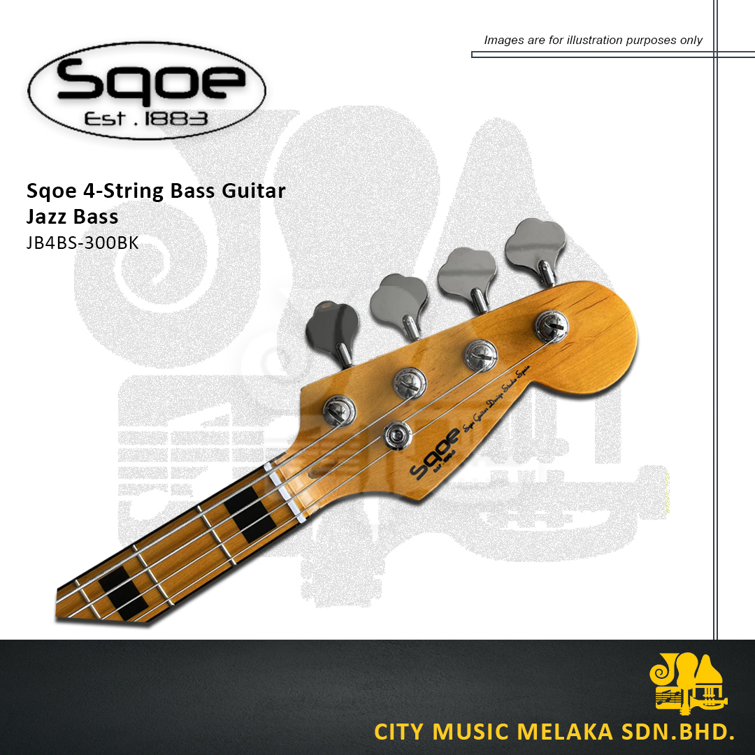 Sqoe Jazz Bass JB4BS-300BK - 3