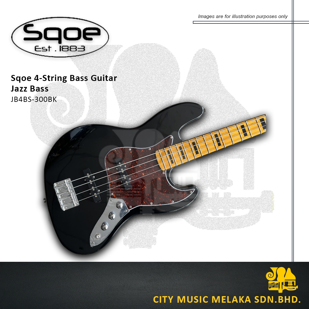 Sqoe Jazz Bass JB4BS-300BK - 2