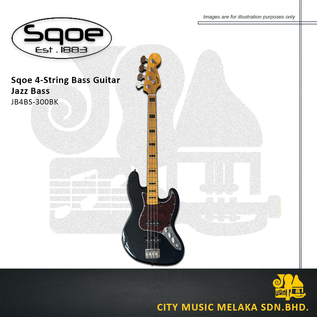 Sqoe Jazz Bass JB4BS-300BK