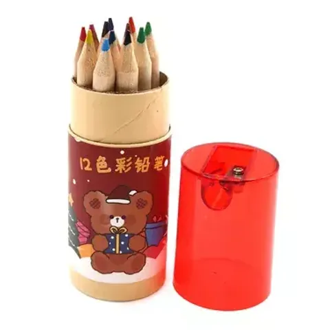 聖誕12色(短桶裝)色鉛筆