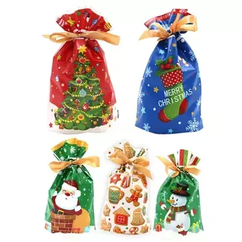 聖誕(緞帶)糖果袋50入-05
