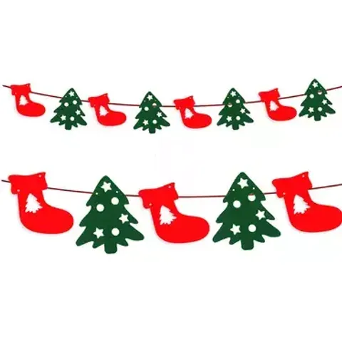 襪子聖誕樹(布)橫旗-02