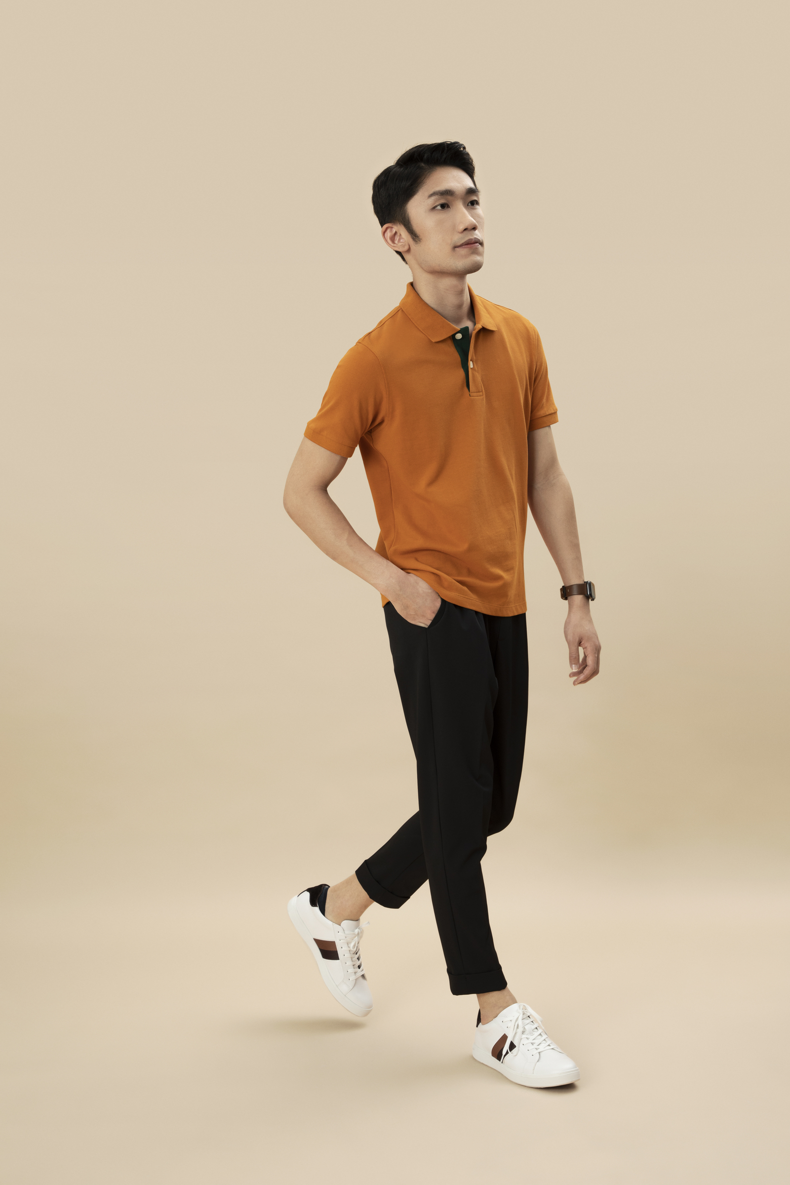 orange polo shirts male