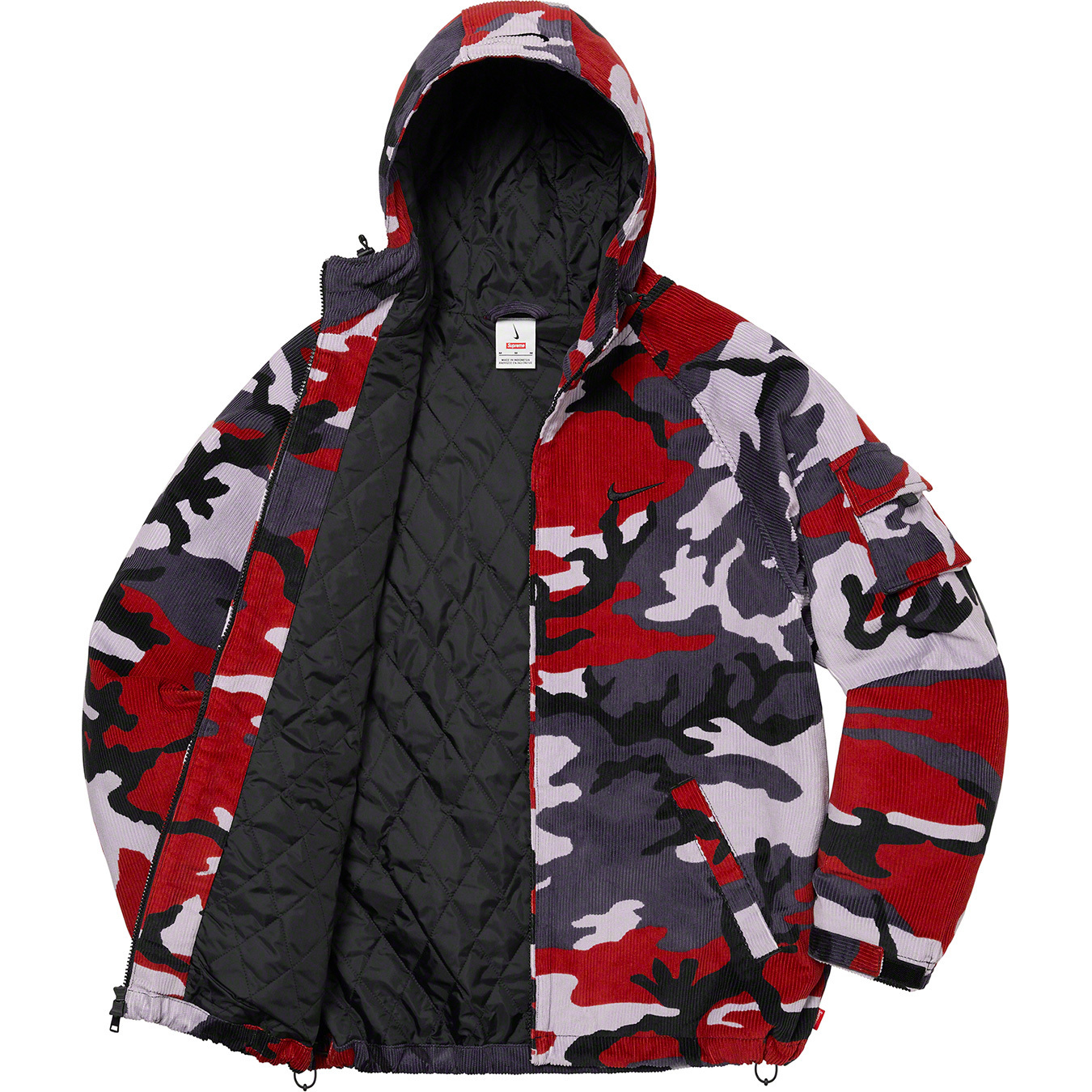 Supreme red camo discount hoodie