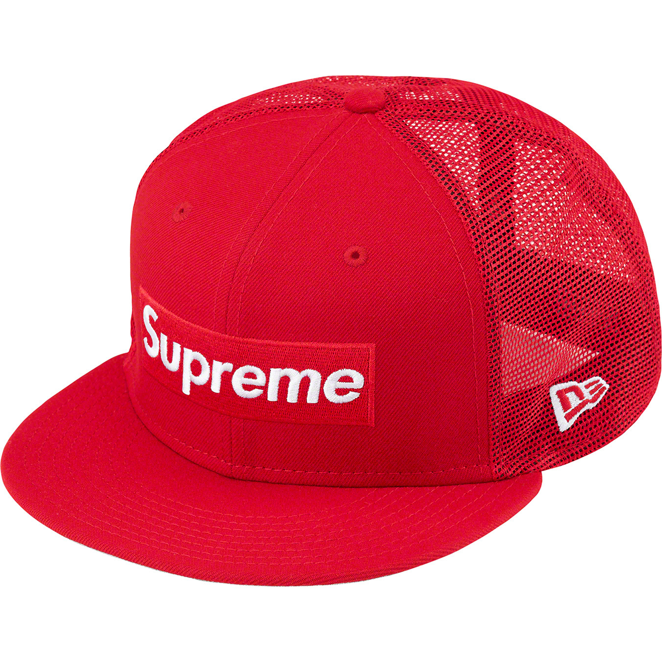 SUPREME BOX LOGO MESH BACK NEW ERA - RED