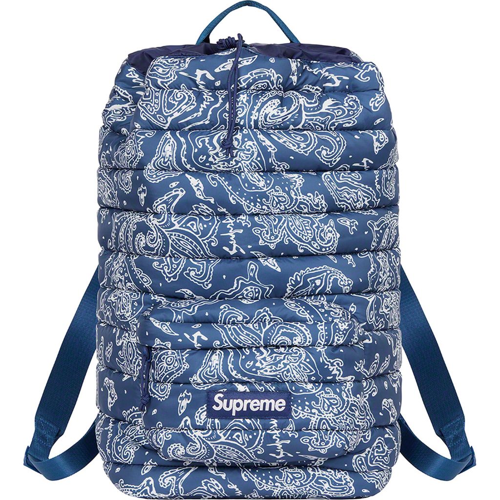 SUPREME PUFFER BACKPACK - BLUE PAISLEY