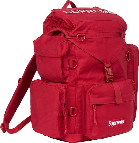 louis vuitton red supreme backpack