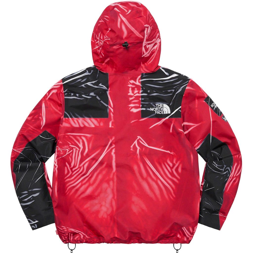 SUPREME TNF TROMPE L'OEIL PRINTED TAPED SEAM SHELL JACKET - RED – THE