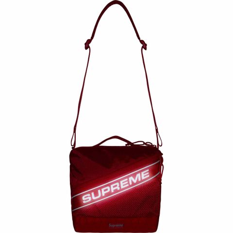 Supreme Shoulder Bag (SS18) Red  Bags, Shoulder bag, Monogrammed leather