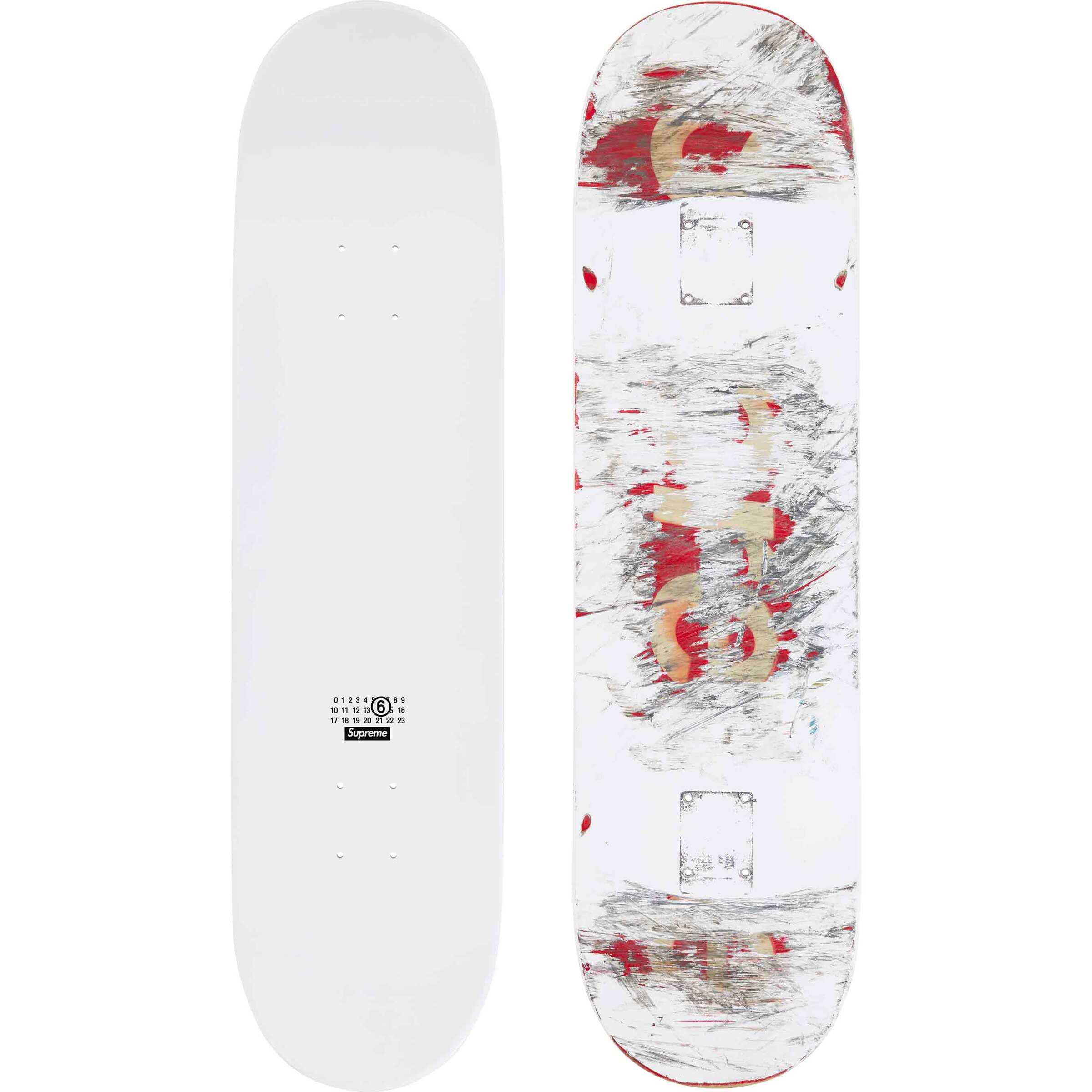 Supreme Digi Skateboard WHITE SS17 Terry Richardson skate deck