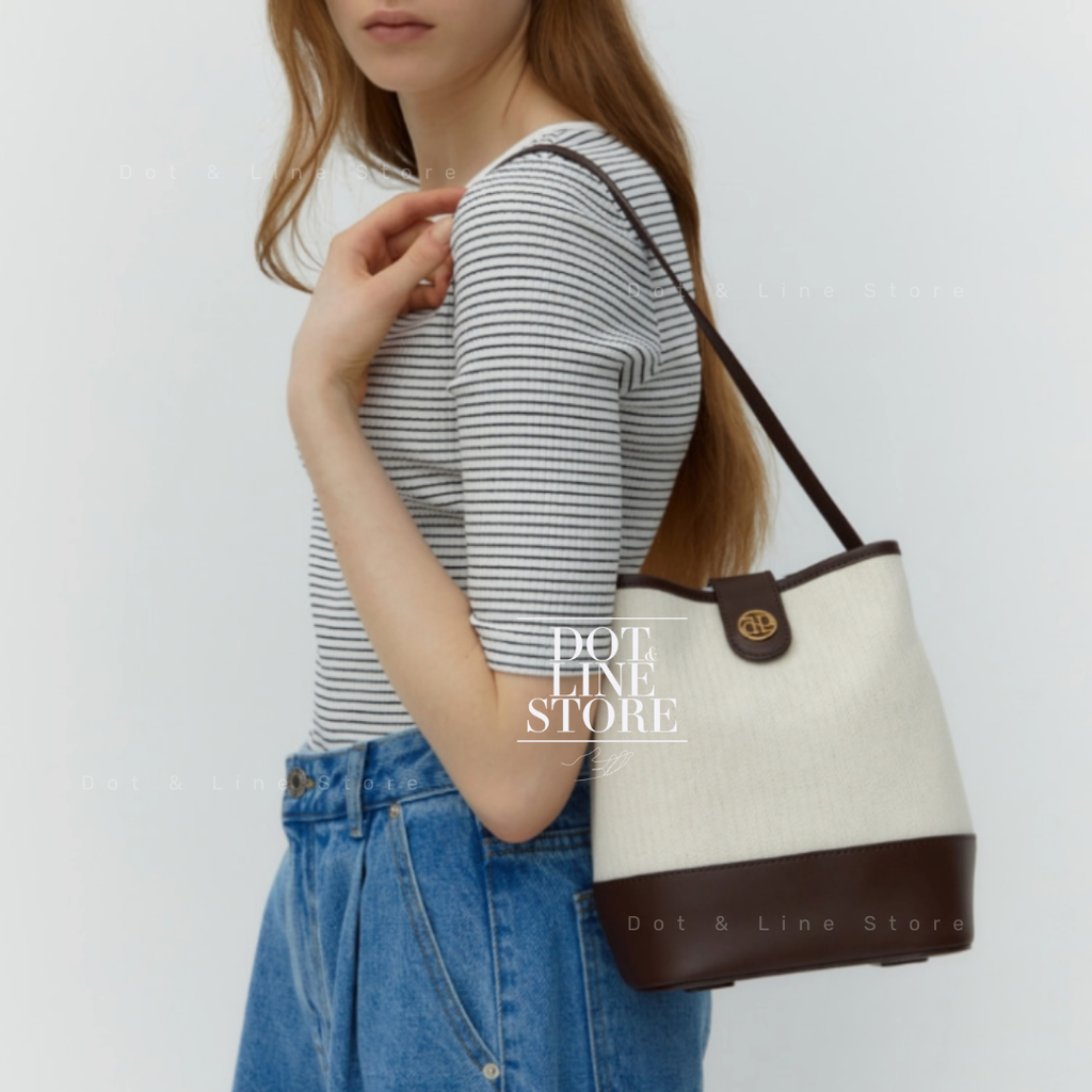 ★depound★ town bag (bucket shoulder) brown 🇰🇷Depound Town Bag Bucket Shoulder – Dot & Line Store