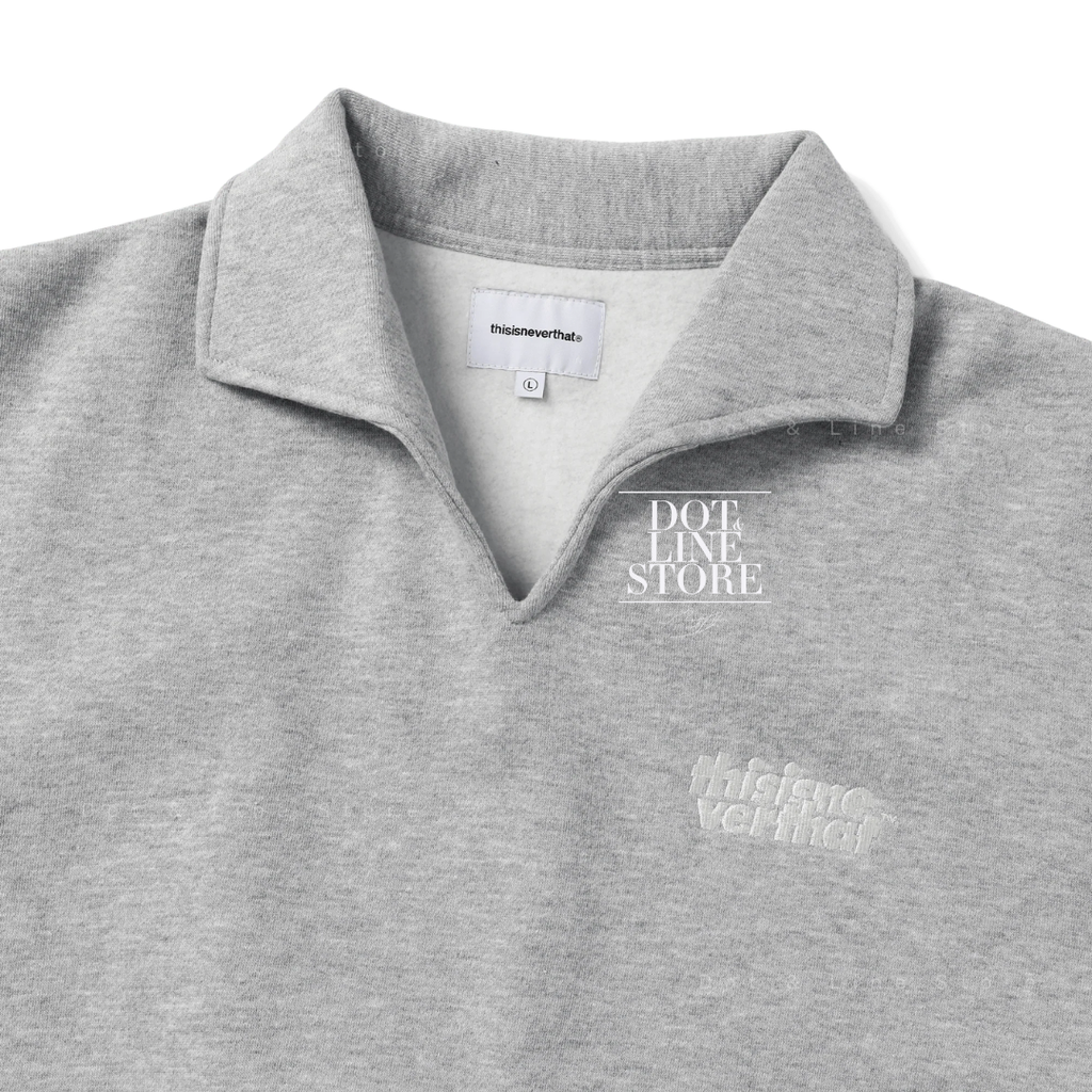さらに100円引き◆thisisneverthat◆Open Collar Sweatshirt Thisisneverthat Open Collar Sweatshirt – Dot & Line Store