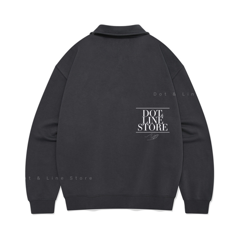 スウェット・トレーナー COVERNAT C logo half zip-up sweatshirt ivory ☆関税込☆COVERNAT☆C LOGO HALF ZIP-UP SWEATSHIRT☆