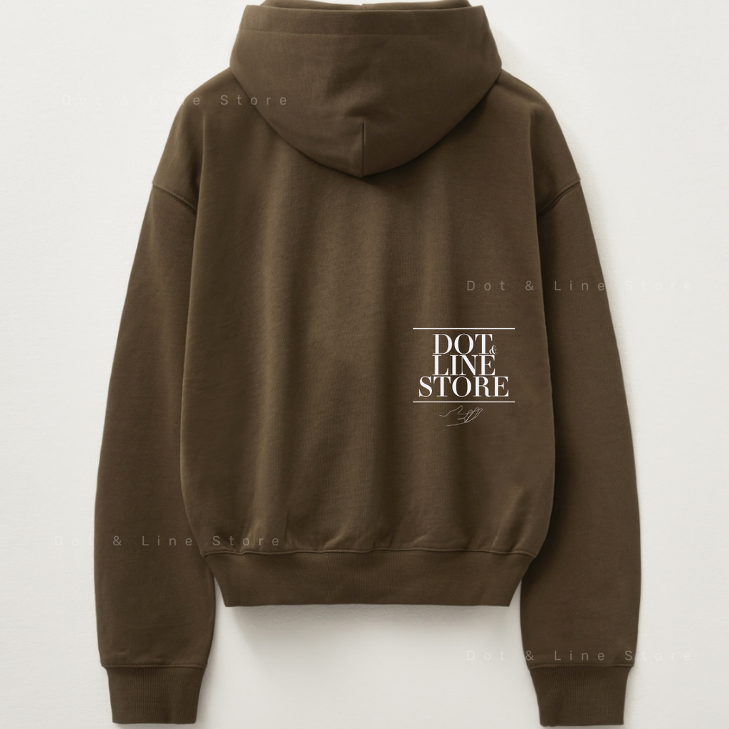パーカー・フーディ SATUR Setter Applique Rivet Hood Brown SATUR Applique Rivet Hoodie – Dot & Line Store