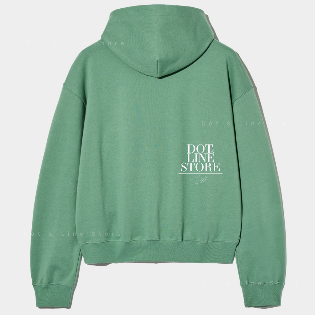 パーカー・フーディ SATUR Rivet Applique Pocket Logo Hood Classic Green SATUR Rivet Applique Pocket Logo Hoodie – Dot & Line Store