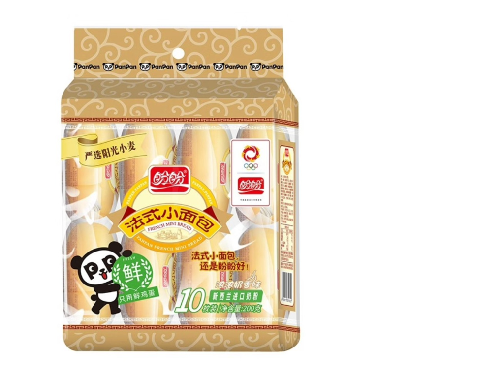 Panpan French Bread Thick Milk Flavor 200g 10 Pieces 盼盼法式小