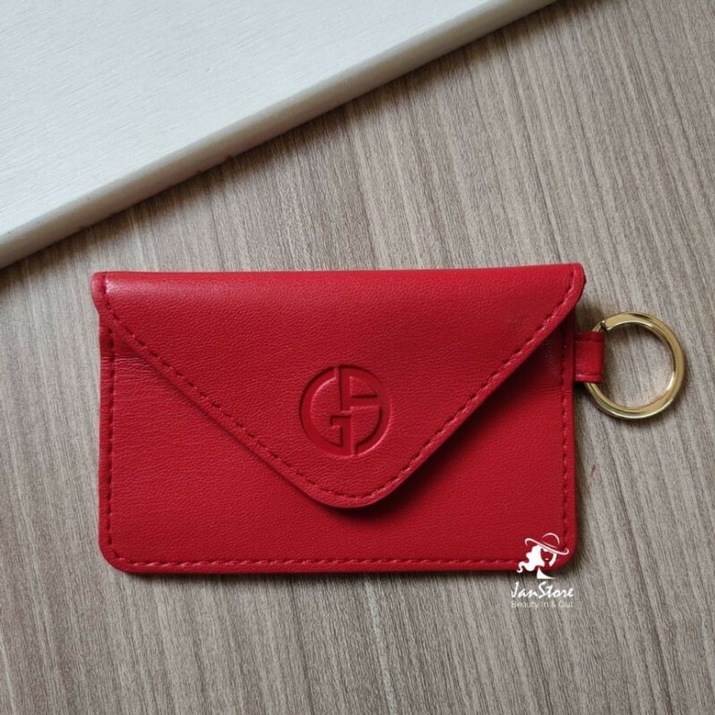 Ready Stock Giorgio Armani Parfums Gift With Purchase Red Card Holder  Keychain Pouch – Janstore