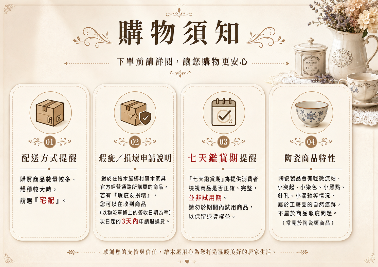 購物注意