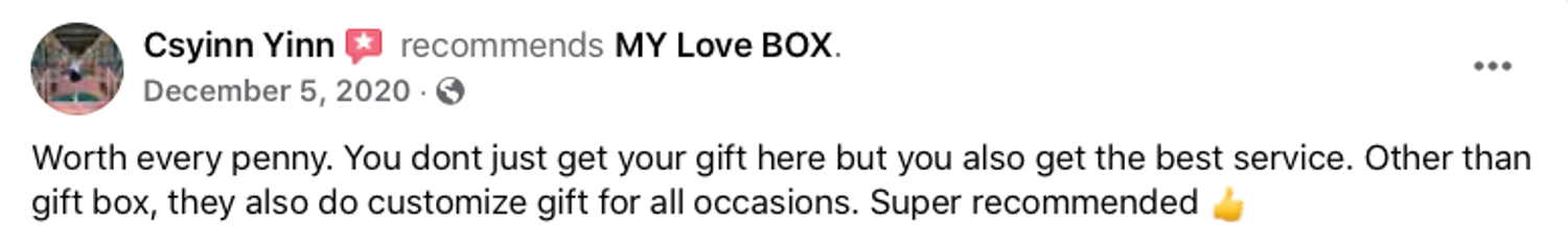 MYLOVEBOX83 - CLIENT TESTIMONIAL