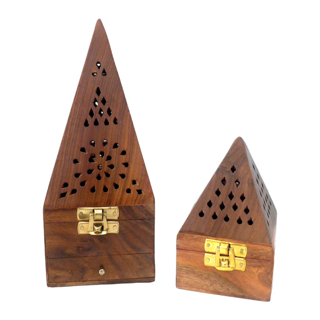 EIB10125RW Wooden Pyramid Incense Burner