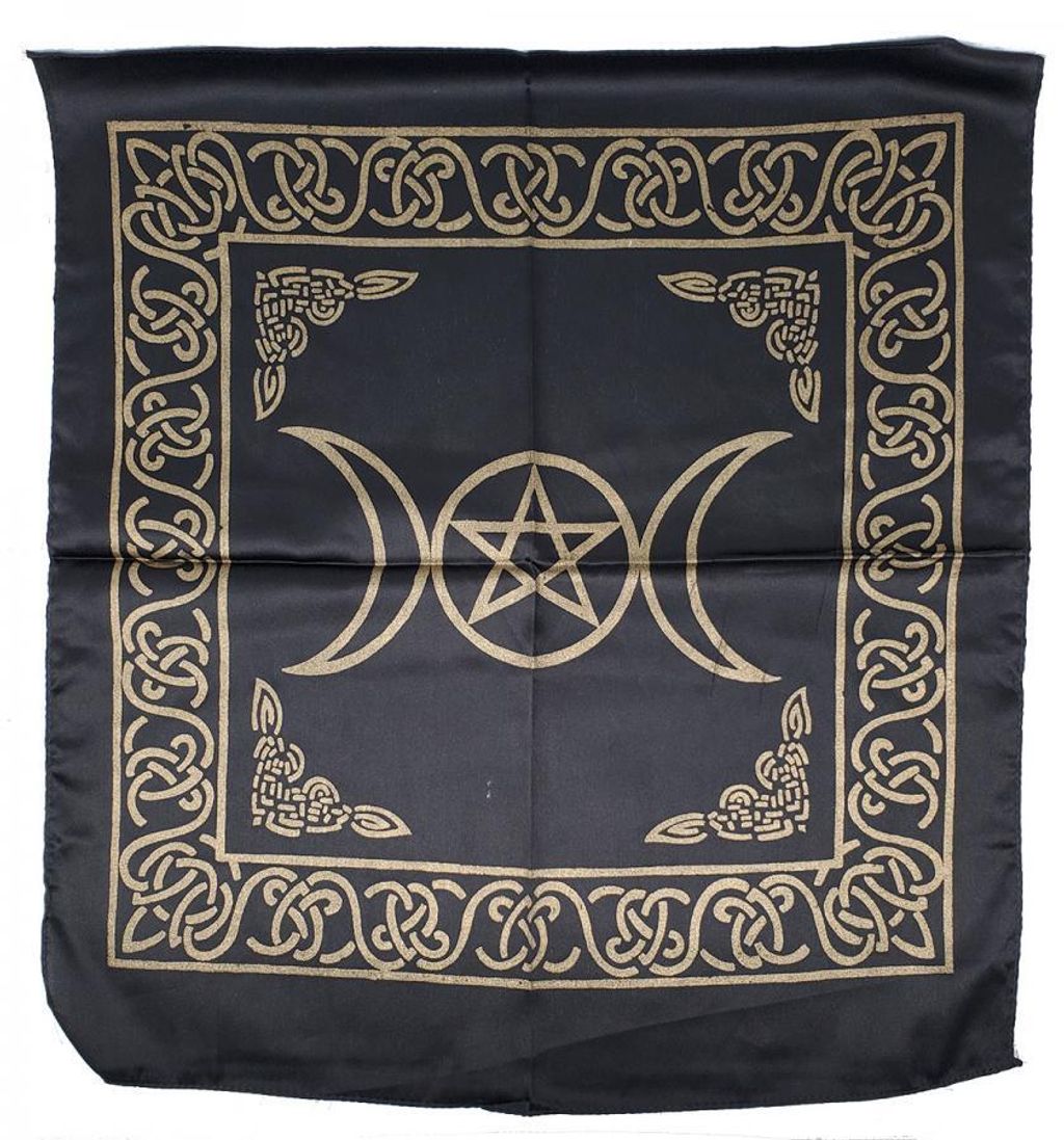 EAC10147 Triple Moon Pentagram Altar Cloth