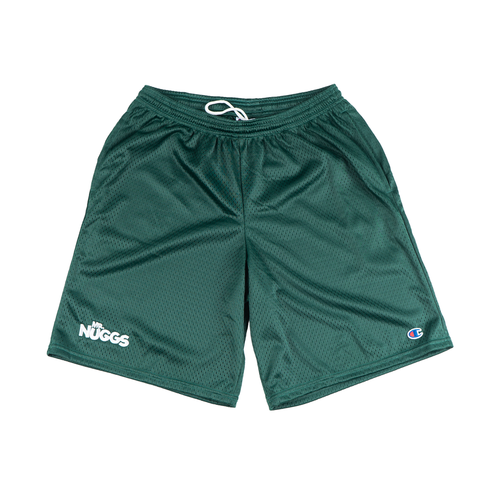 Knobs - Mesh Gym Shorts Pocket - Black/Green - HUMANITY!