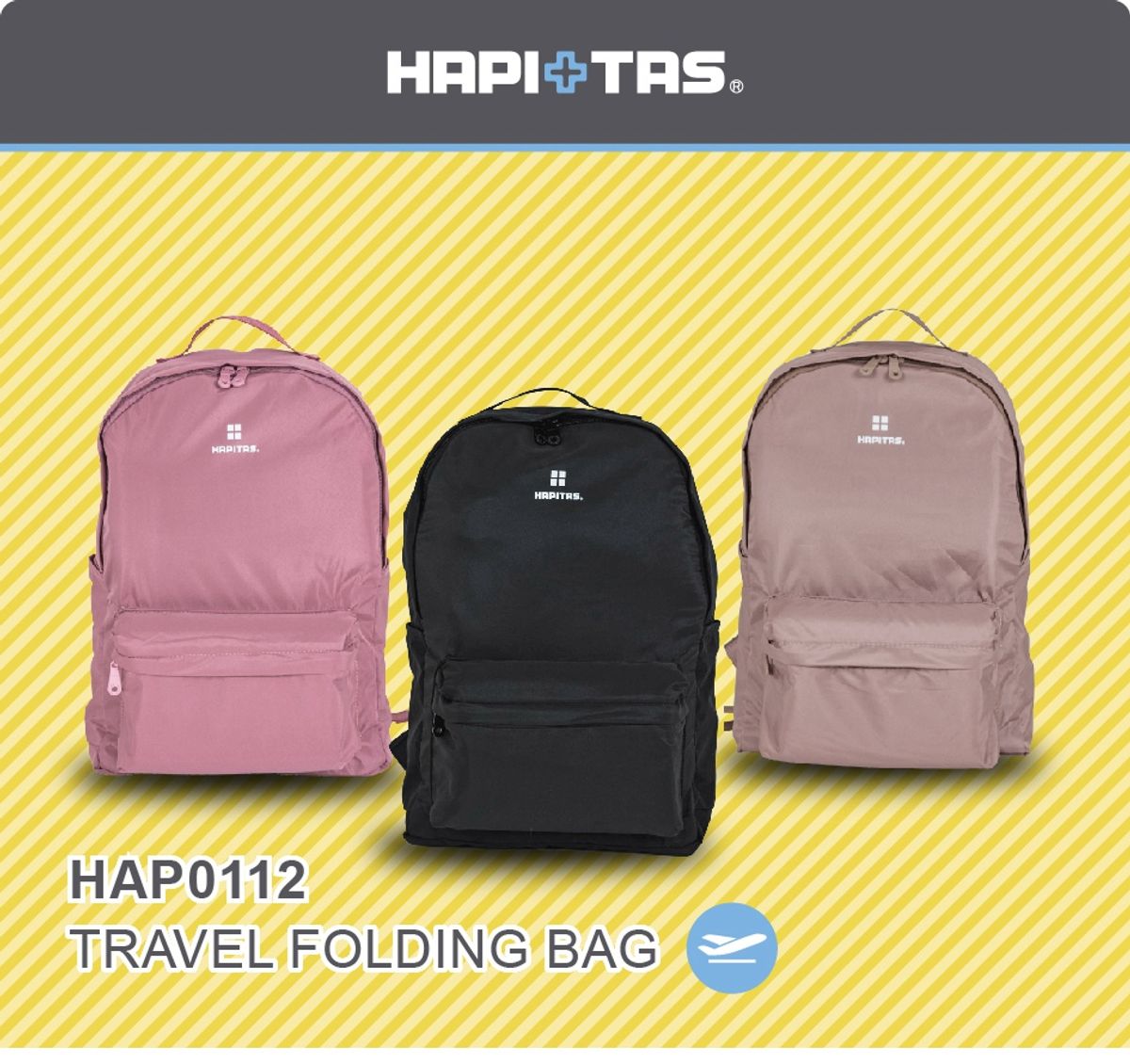 雙用設計、輕巧摺疊|HAPI+TAS HAP0112 背包,通勤、購物、旅行全能收納