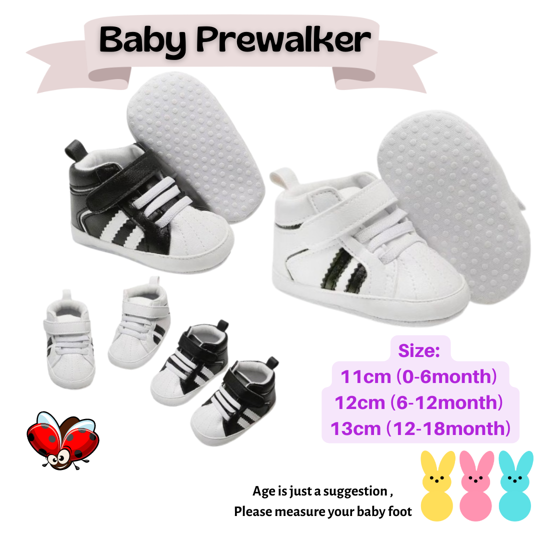 Prewalker High Cut Adidas ( Black/White ) – Dr. Baby Outlet