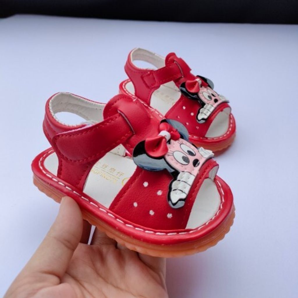 SANDAL WITH SOUND MICKEY (RED)