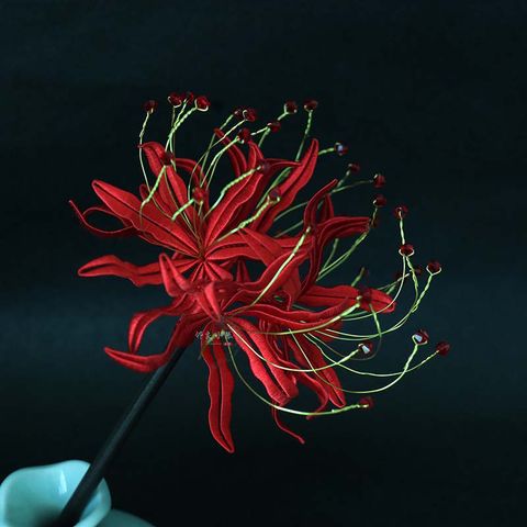 纏花材料包髮簪10025