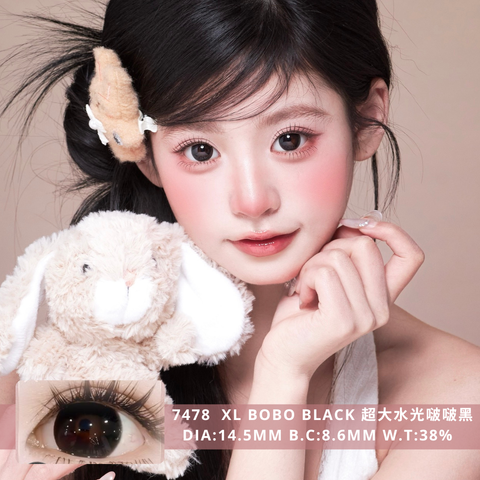 NEW COVER 7478  XL Bobo Black 超大水光啵啵黑