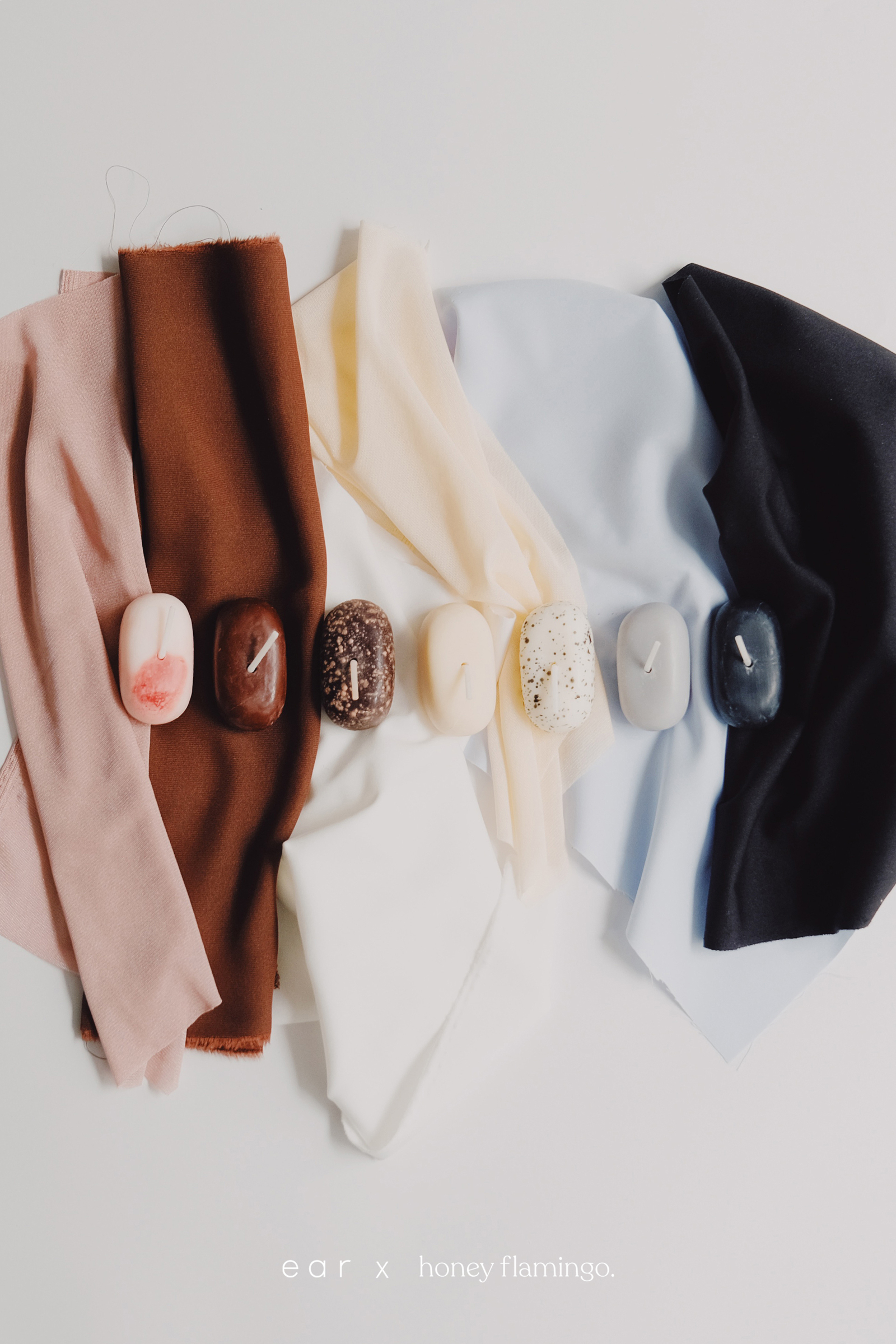 ear x Honey Flamingo 7色石頭蠟燭＿NT1980_01