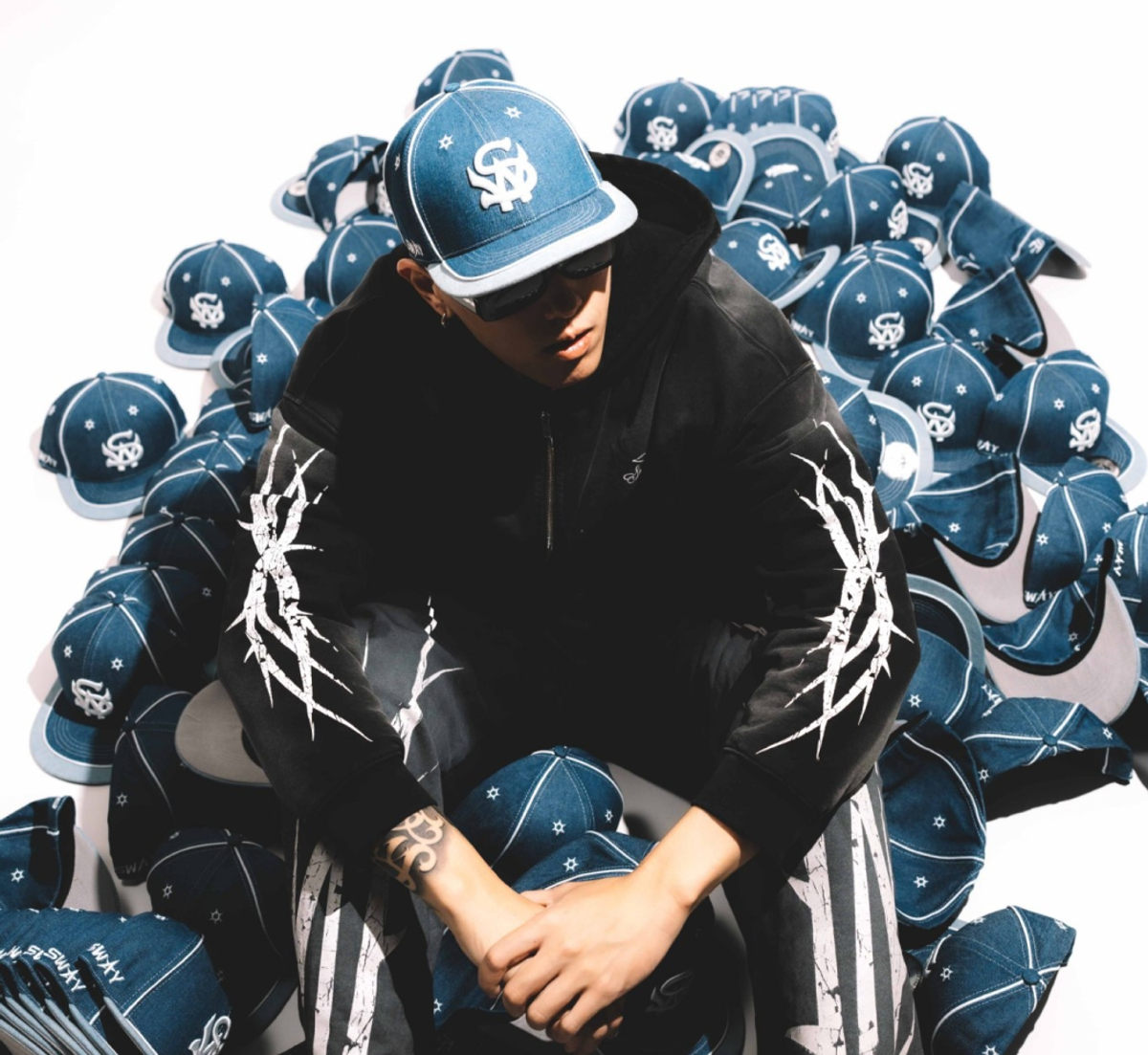Sway the Don | Sway the Don Crown Denim Fitted Cap
