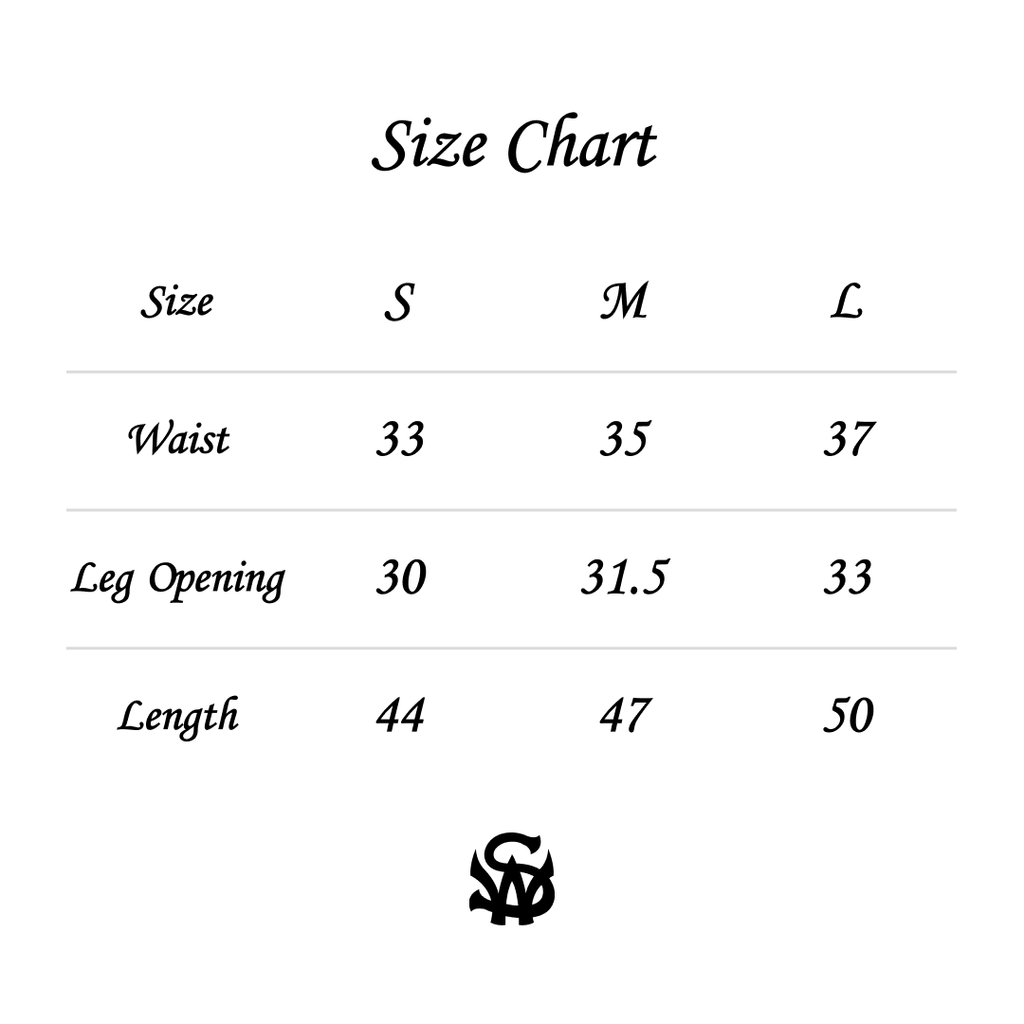 Size Chart-Shorts